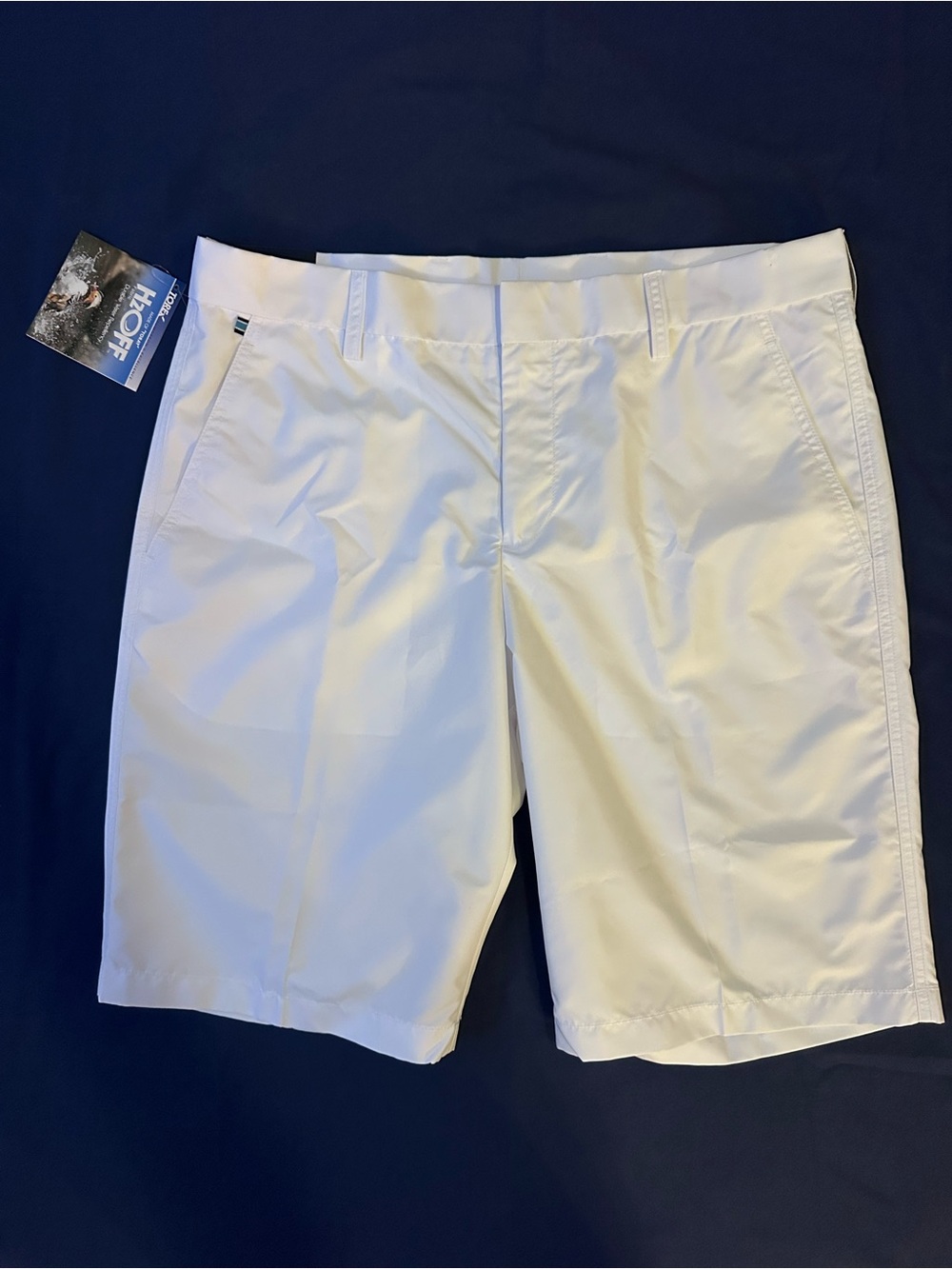 NWT J.Lindeberg True Regular Micro Twill Golf Shorts | White | Size 34